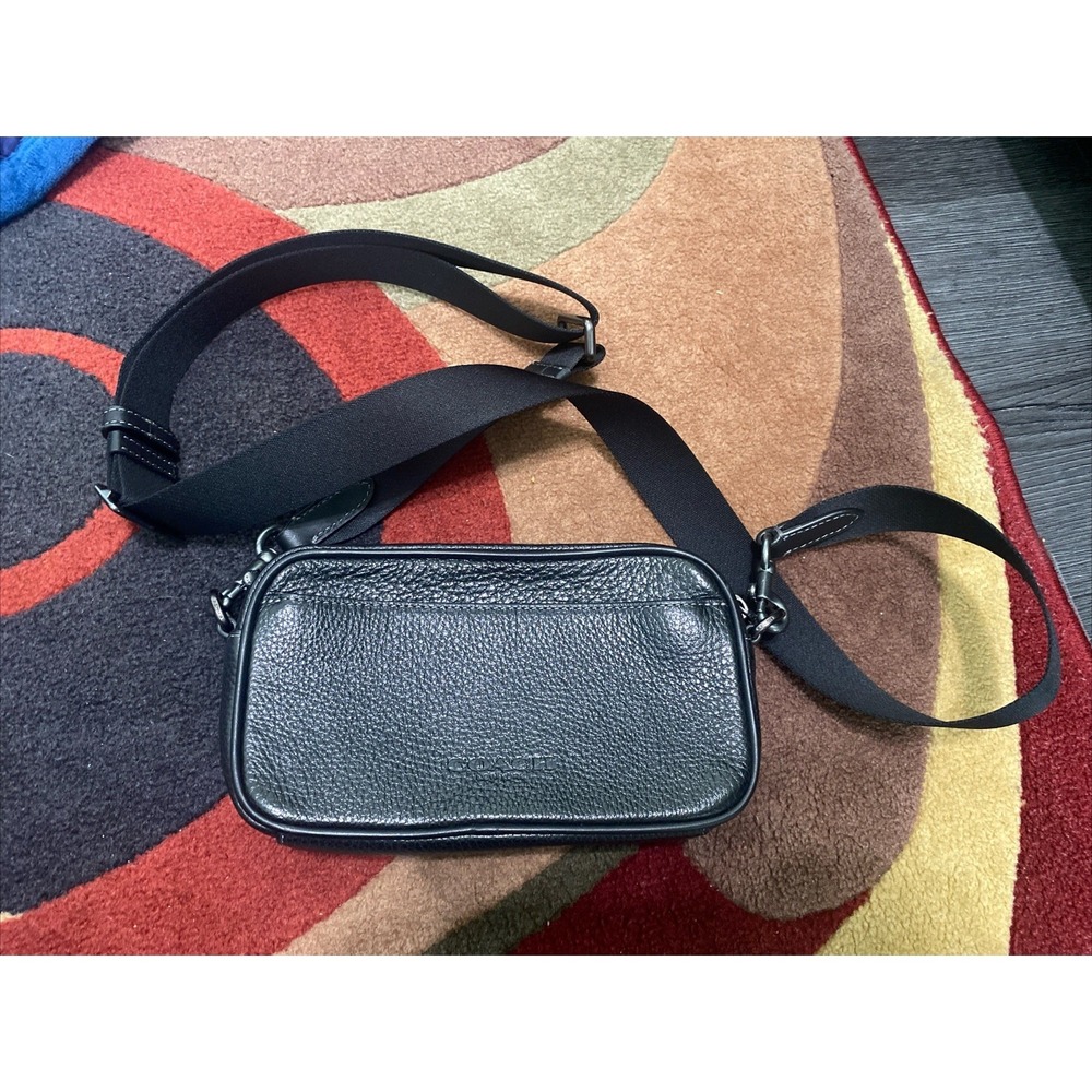 Coach Jayden CR179 Crossbody Black Pebbled Leather Handbag